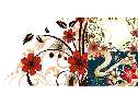 三款時(shí)尚花卉花紋矢量素材