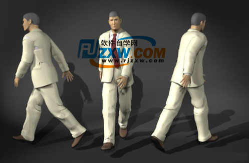 男人行走3Dmax模型