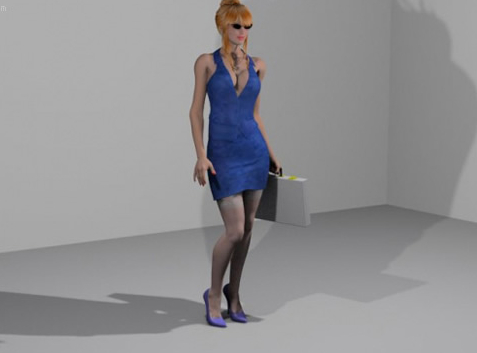 時尚女郎3D模型