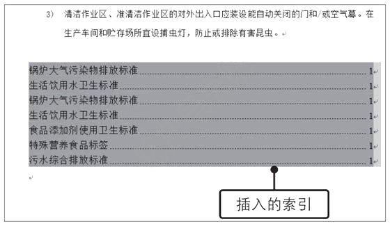 Word2019標記與插入索引的方法第7步