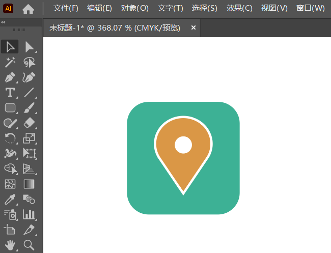 AI怎么設(shè)計坐標標記圖標第6步