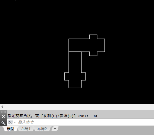 CAD旋轉(zhuǎn)命令中C是什么意思第6步
