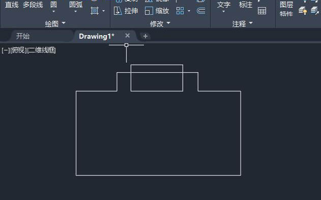 cad2022矩形凹槽怎么畫第5步