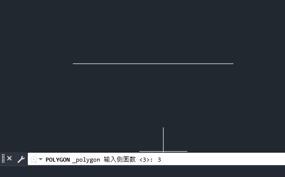 CAD2022畫邊長(zhǎng)為100的正三角形第4步