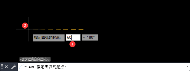 cad2020怎么畫指定長度的弧長第3步