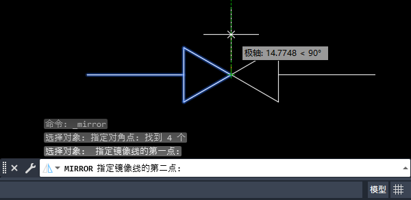 CAD2023怎么畫帶手動裝置的截門圖例第6步
