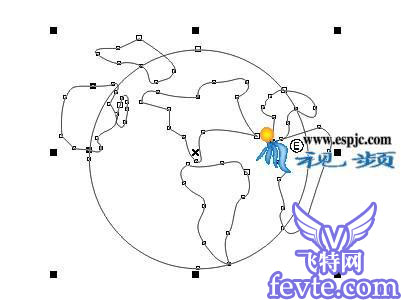CoreIDRAW X4 設(shè)計網(wǎng)站標志 _軟件自學網(wǎng)