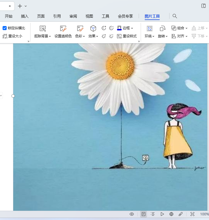 WPS插入的照片怎么重設(shè)大小第3步