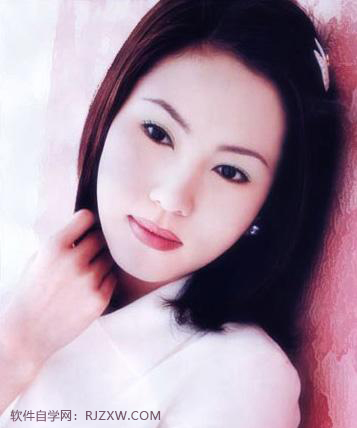PS怎么簡(jiǎn)單柔化美女圖片并增加個(gè)性背景紋理第2步