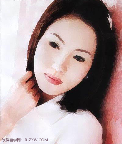 PS怎么簡(jiǎn)單柔化美女圖片并增加個(gè)性背景紋理第9步